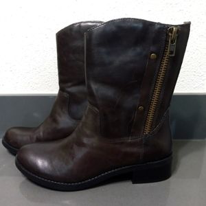 Jessica Simpson leather zip -up boots